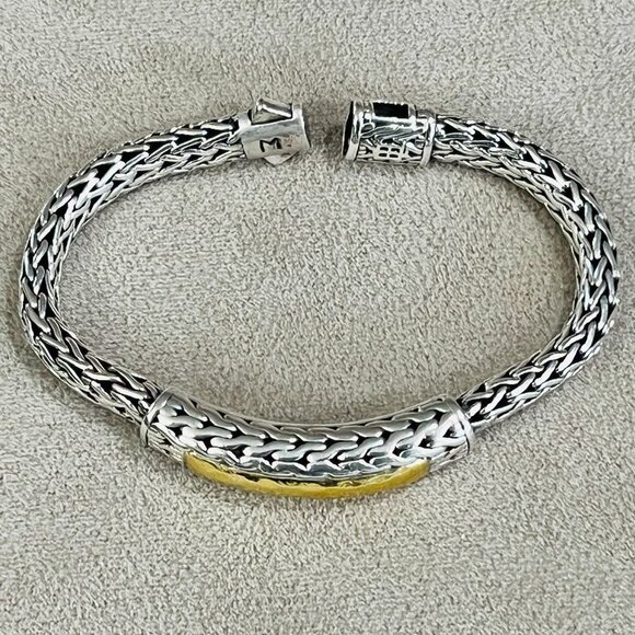 John Hardy Gold and Silver Palu ID Bracelet - Picture 5 of 6